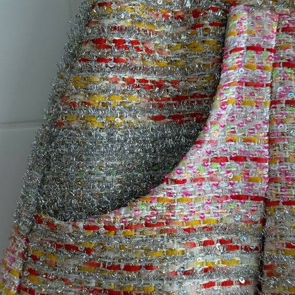 Chic Multicolor Tweed Two Piece Skirt Set (Skort) - Picture 11 of 16